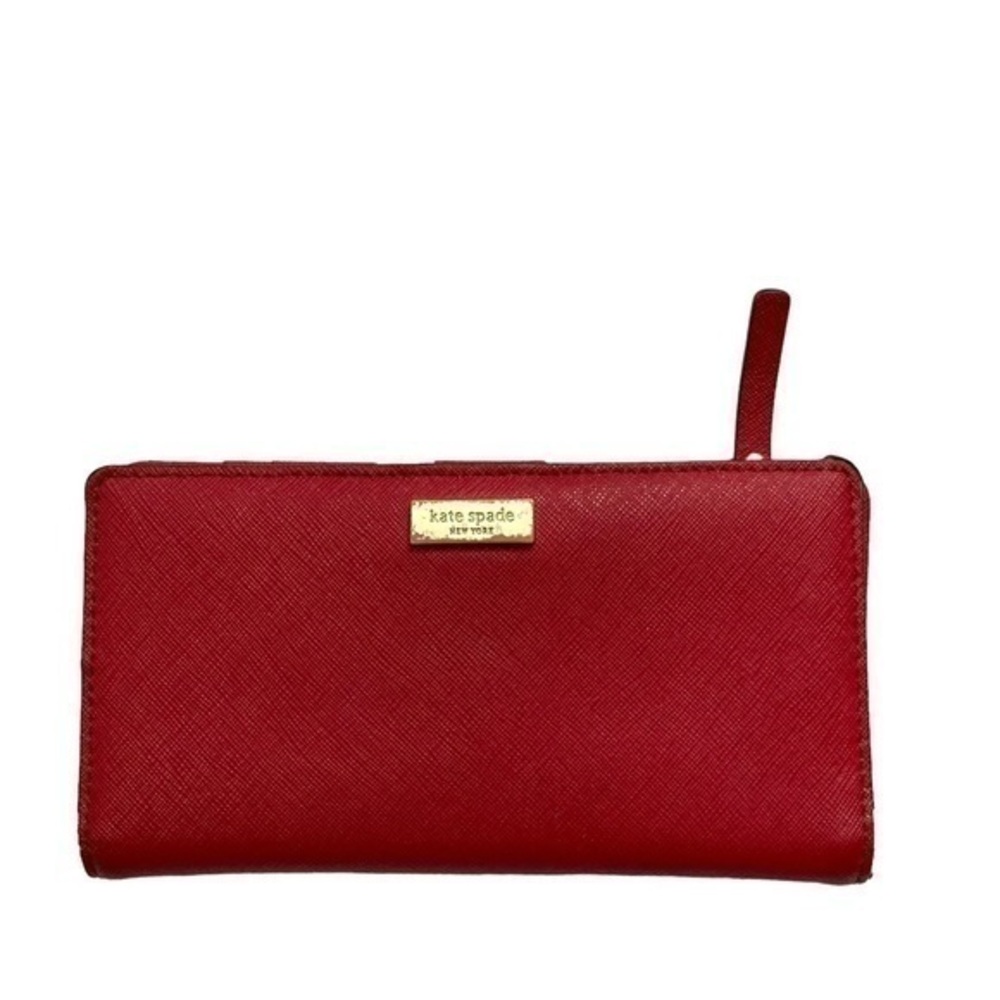 Kate spade red saffiano leather wallet
